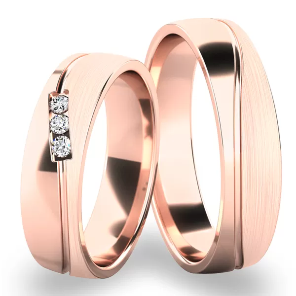 Snubní prsteny bílé zlato 585 zirkon 0.075 ct G/SI SP-284