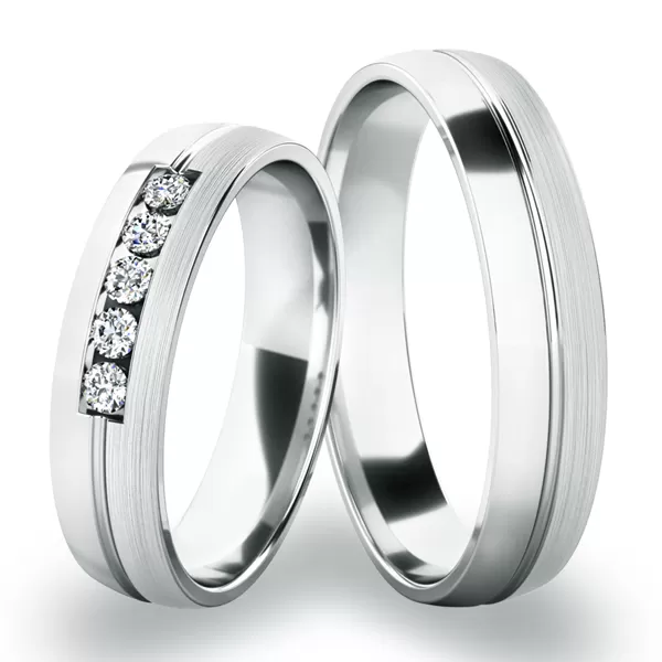 Snubní prsteny žluté zlato 585 zirkon 0.155 ct SP-287