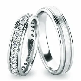 Snubní prsteny stříbro 925 zirkon SP-61053-Ag