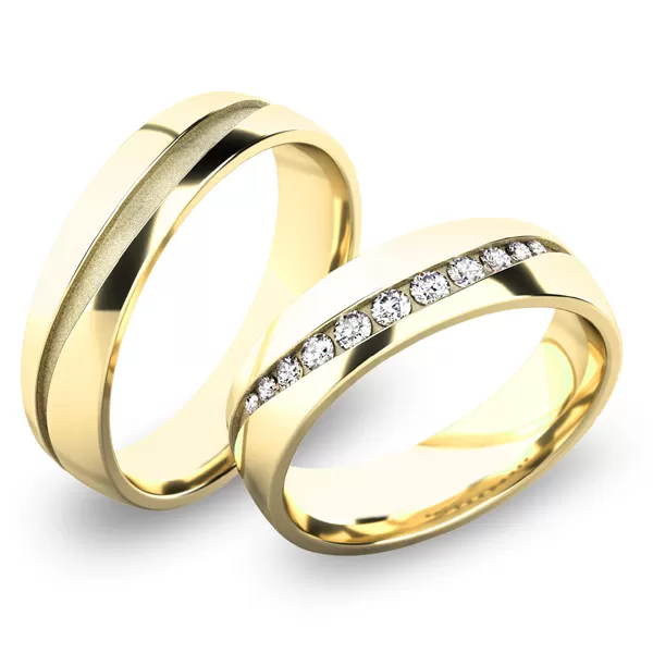 Snubní prsteny bílé zlato 585 zirkon 0.197 ct G/SI - SP-61057