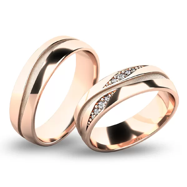 Snubní prsteny bílé zlato 585 zirkon 0.064 ct G/SI SP-61071B