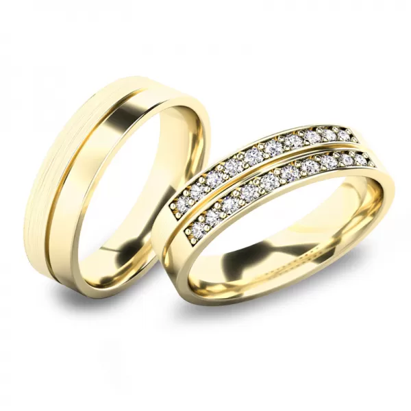 Snubní prsteny bílé zlato 585 zirkon 0.320 ct G/SI SP-61077B