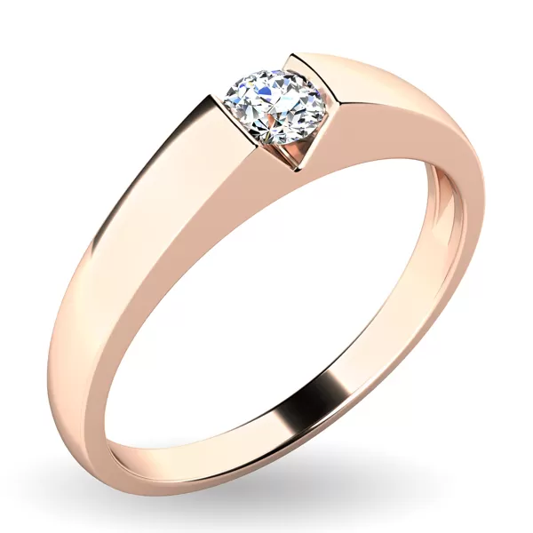 Zásnubní prsten bílé zlato 585/1000 přírodní diamant 0.150 ct G/SI ZP-10933D