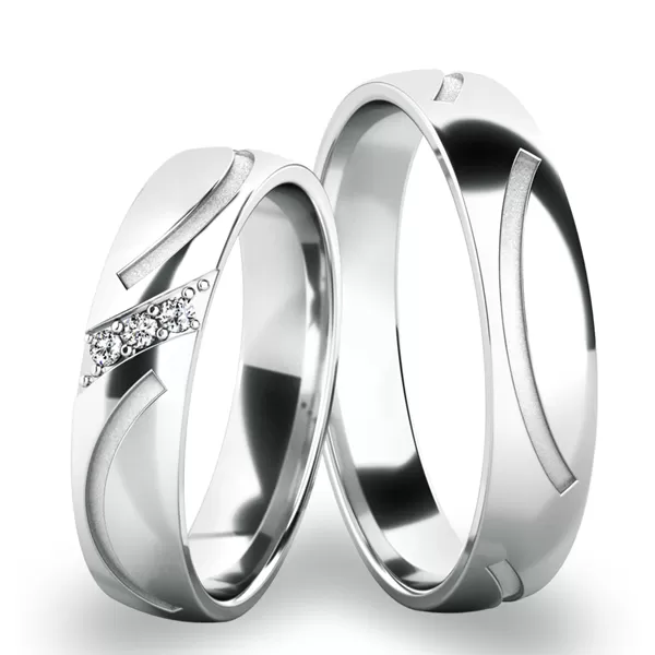 Snubní prsteny žluté zlato 585 zirkon 0.021 ct G/SI SP-61063Z