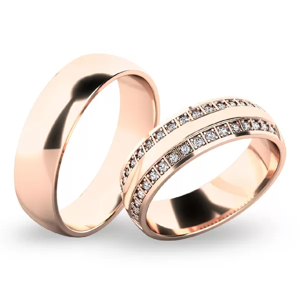 Snubní prsteny bílé zlato 585 zirkon 0.187 ct G/SI SP-61074B