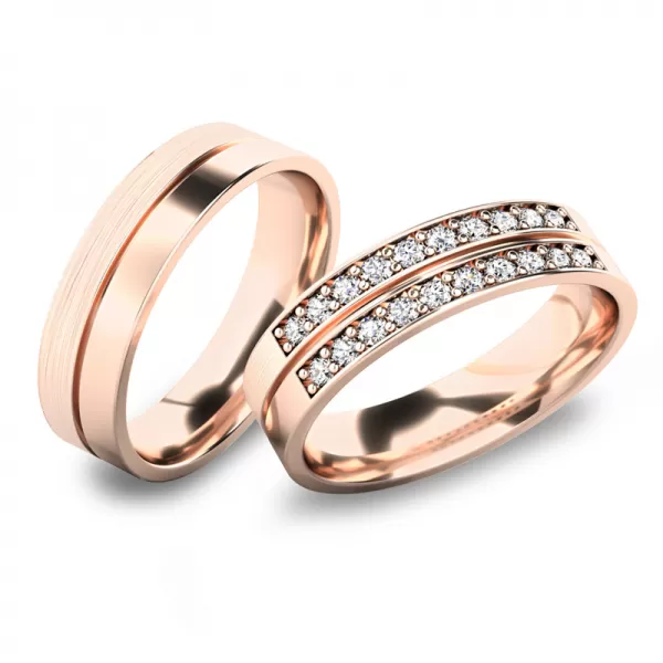 Snubní prsteny bílé zlato 585 zirkon 0.320 ct G/SI SP-61077B