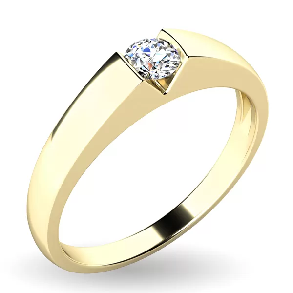 Zásnubní prsten bílé zlato 585/1000 přírodní diamant 0.150 ct G/SI ZP-10933D