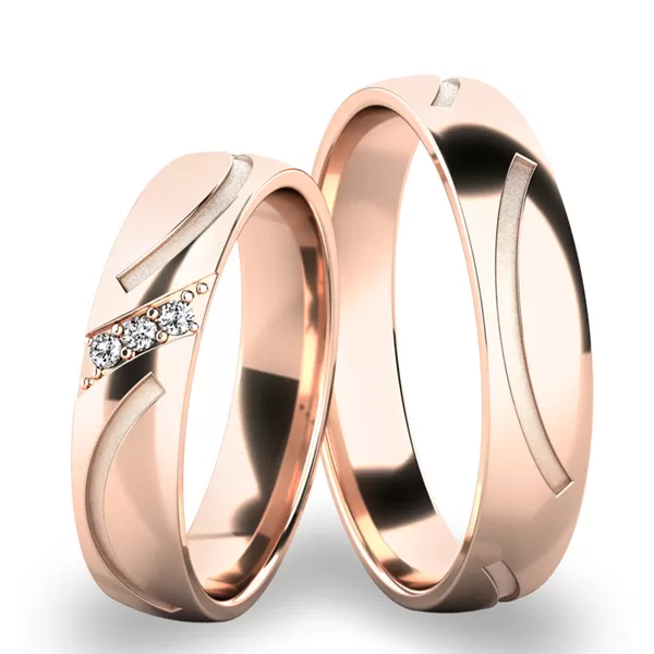 Snubní prsteny bílé zlato 585 zirkon 0.021 ct G/SI SP-61063B