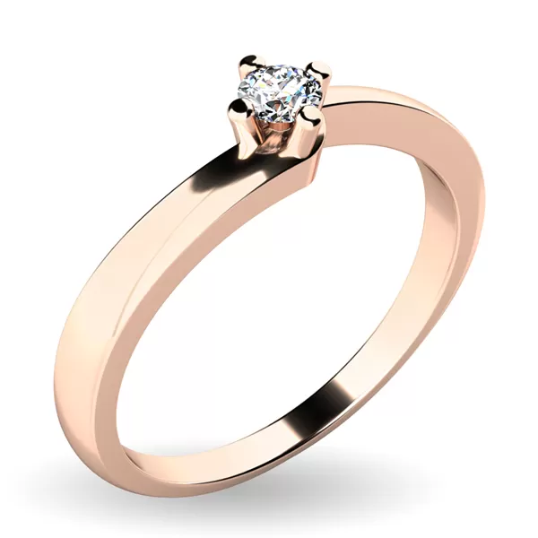 Zásnubní prsten bílé zlato 585/1000 přírodní diamant 0.100 ct G/SI ZP-10941D