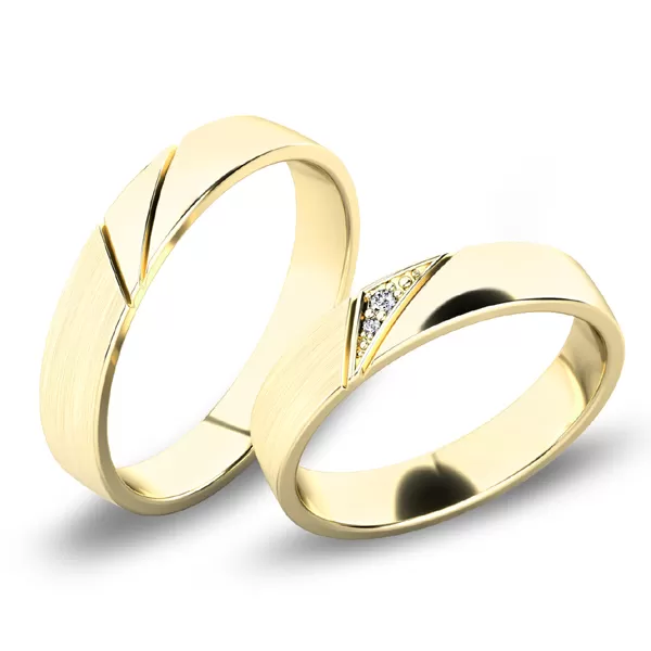 Snubní prsteny bílé zlato 585 zirkon 0.016 ct G/SI SP-61076B