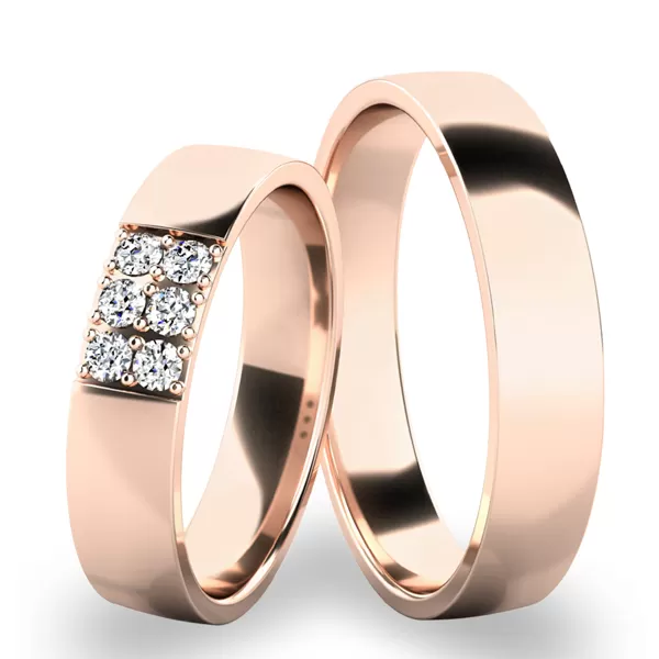 Snubní prsteny bílé zlato 585 zirkon 0.096 ct G/SI - SP-61073B