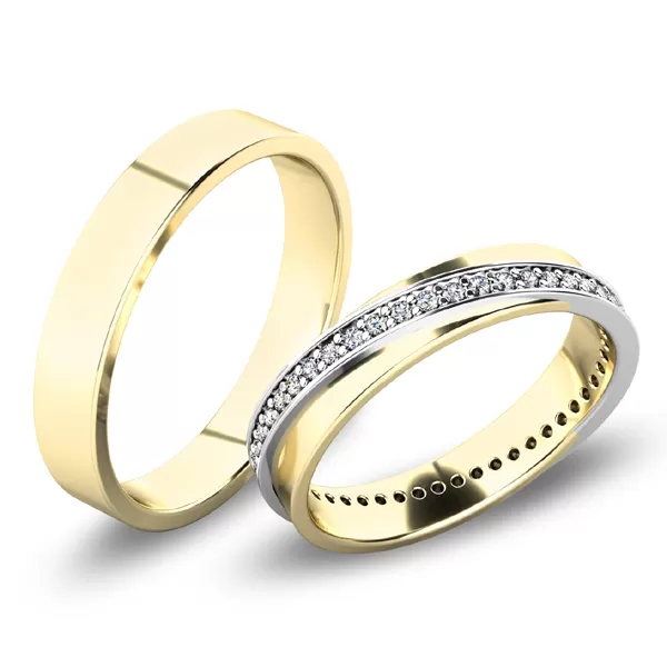 Snubní prsteny bílé zlato 585 zirkon 0.264 ct G/SI - SP-61070B