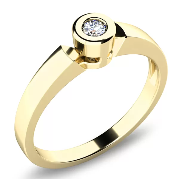 Zásnubní prsten bílé zlato 585/1000 přírodní diamant 0.050 ct G/SI ZP-10934D