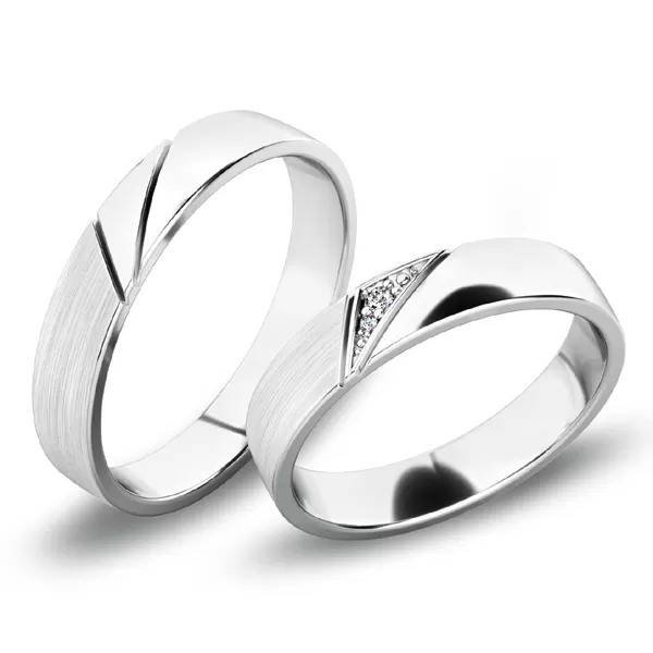 Snubní prsteny žluté zlato 585 zirkon 0.016 ct G/SI SP-61076Z