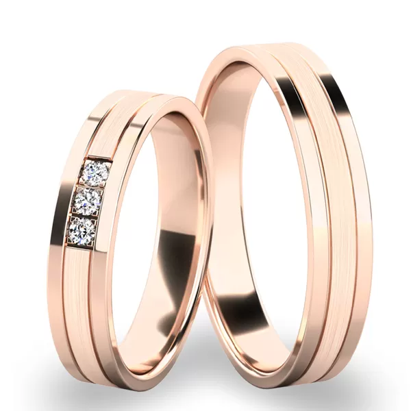 Snubní prsteny bílé zlato 585 zirkon 0.030 ct G/SI SP-61062B