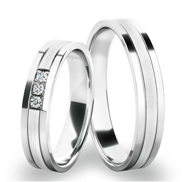 Snubní prsteny žluté zlato 585 zirkon 0.030 ct G/SI SP-61062Z