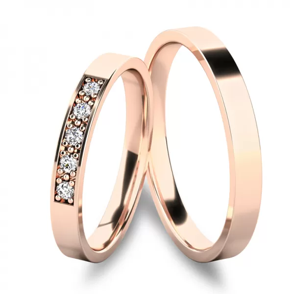 Snubní prsteny bílé zlato 585 zirkon 0.080 ct G/SI SP-61086B