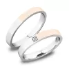 Snubní prsteny bílé zlato 585 zirkon 0.016 ct G/SI SP-61085B