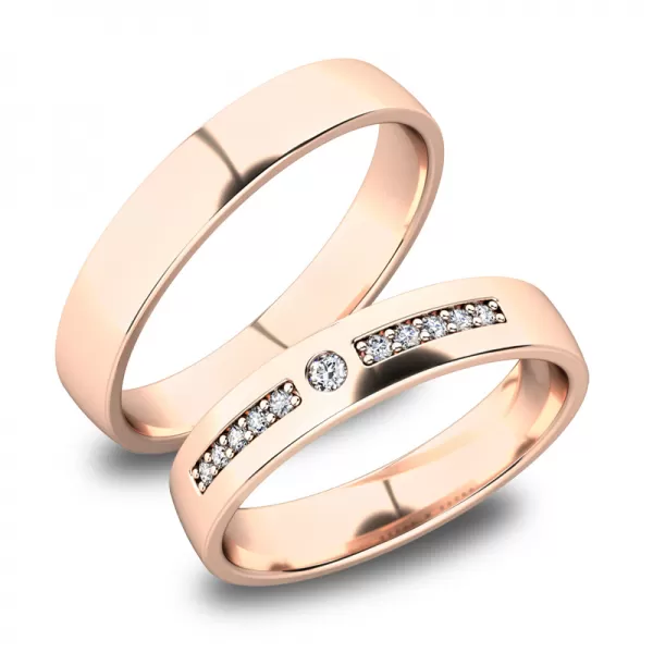 Snubní prsteny bílé zlato 585 zirkon 0.071 ct G/SI SP-61084B