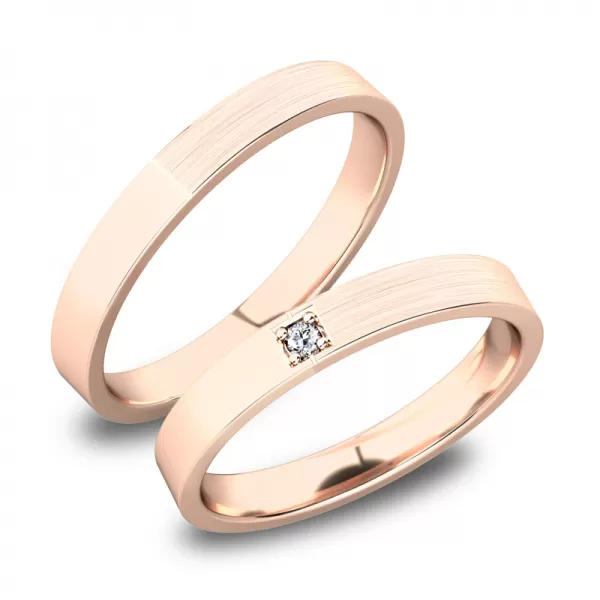 Snubní prsteny bílé zlato 585 zirkon 0.016 ct G/SI SP-61085B