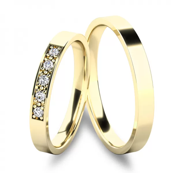 Snubní prsteny bílé zlato 585 zirkon 0.080 ct G/SI SP-61086B