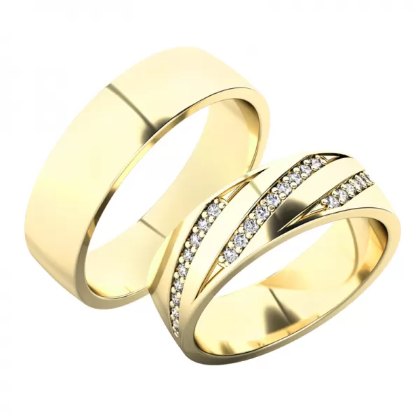 Snubní prsteny bílé zlato 585 zirkon 0.120 ct G/SI SP-61078B