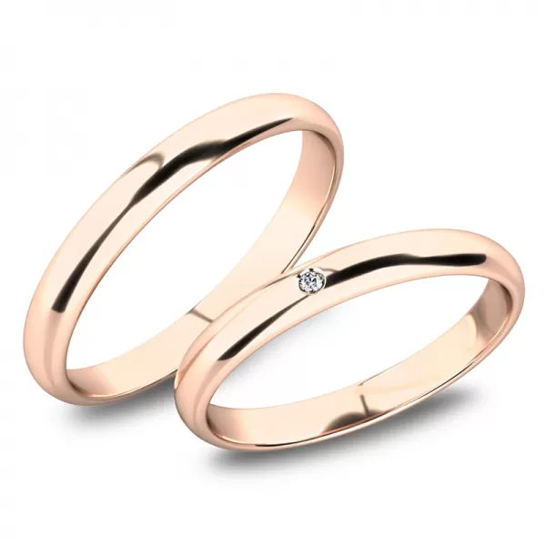 Snubní prsteny bílé zlato 585 zirkon 0.010 ct G/SI SP-61100-01-01-B