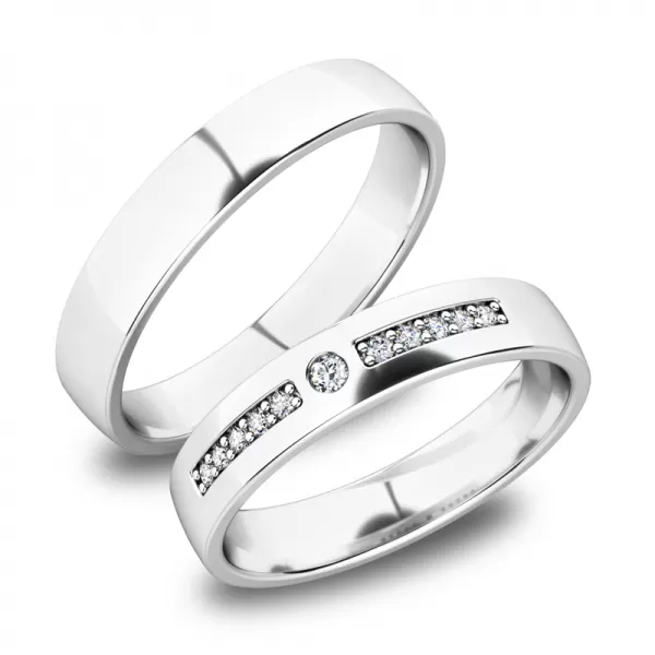 Snubní prsteny žluté zlato 585 zirkon 0.071 ct G/SI SP-61084Z