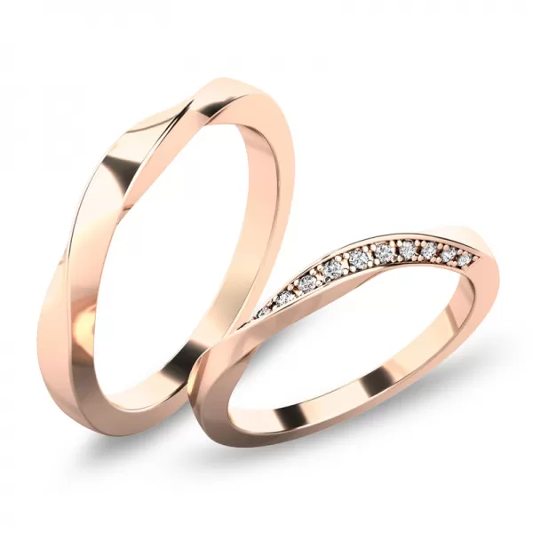 Snubní prsteny bílé zlato 585 zirkon 0.130 ct G/SI - SP-61080