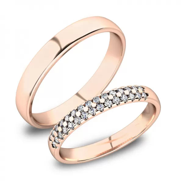 Snubní prsteny bílé zlato 585 zirkon 0.160 ct G/SI SP-61087B