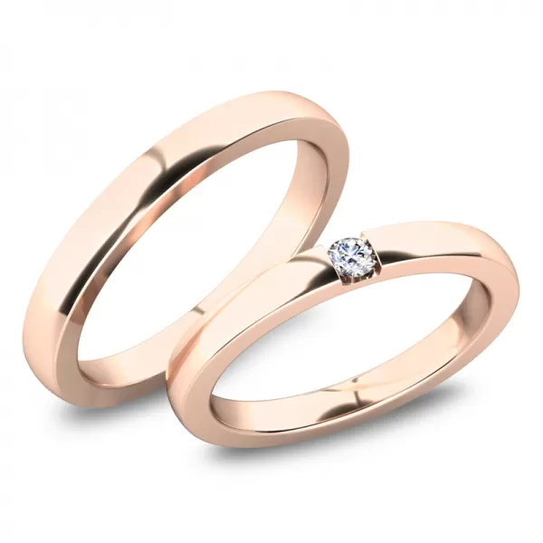 Snubní prsteny bílé zlato 585 zirkon 0.075 ct G/SI SP-61083B