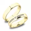 Snubní prsteny žluté zlato 585 zirkon 0.071 ct G/SI SP-61084Z