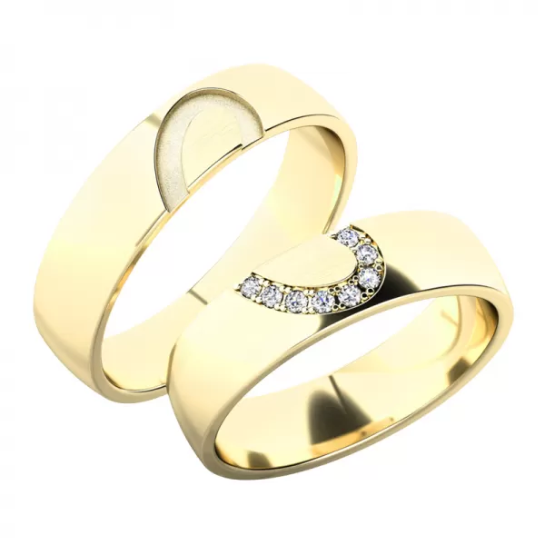 Snubní prsteny bílé zlato 585 zirkon 0.040 ct G/SI SP-61082B