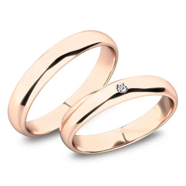 Snubní prsteny bílé zlato 585 zirkon 0.025 ct G/SI SP-61100-02-01-B