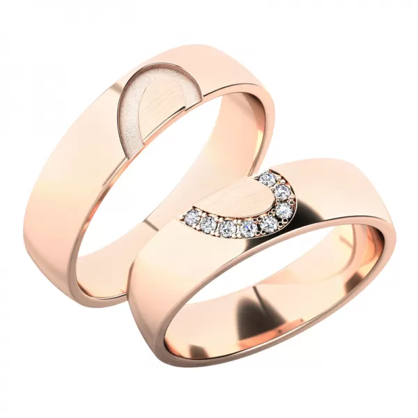 Snubní prsteny bílé zlato 585 zirkon 0.040 ct G/SI SP-61082B