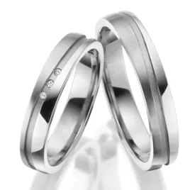 Snubní prsteny titan přírodní diamant 0.018 ct brilianty SP-TI-043