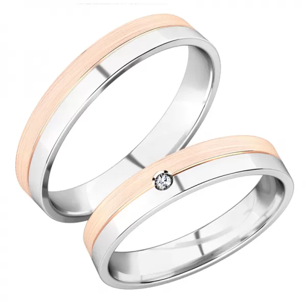 Snubní prsteny žluté zlato 585 zirkon 0.021 ct G/SI SP-288