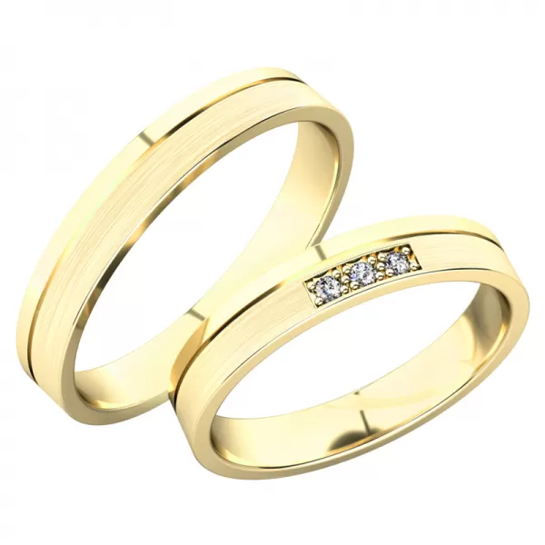 Snubní prsteny bílé zlato 585 zirkon 0.045 ct G/SI SP-61079B