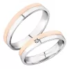 Snubní prsteny zlato mix 585 zirkon 0.021 ct G/SI SP-288-BR