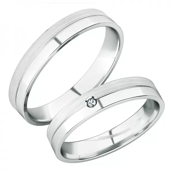 Snubní prsteny žluté zlato 585 zirkon 0.021 ct G/SI SP-288