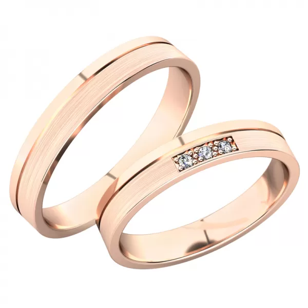 Snubní prsteny bílé zlato 585 zirkon 0.045 ct G/SI SP-61079B