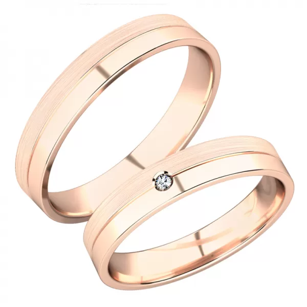 Snubní prsteny bílé zlato 585 zirkon 0.021 ct G/SI SP-288