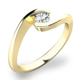 Zásnubní prsten žluté zlato 585/1000 zirkon ZP-10842-ZL-ZIR