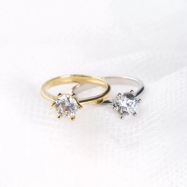 Zásnubní prsten žluté zlato 585/1000 zirkon ZP-10720-ZL-ZIR