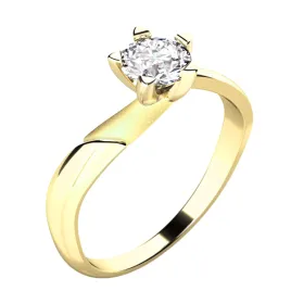 Zásnubní prsten žluté zlato 585/1000 zirkon ZP-10786-ZL-ZIR