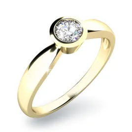 Zásnubní prsten žluté zlato 585/1000 zirkon ZP-10810-ZL-ZIR