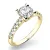 Zásnubní prsten žluté zlato 585/1000 přírodní diamant 0.144 ct G/SI ZP-10804D-ZL