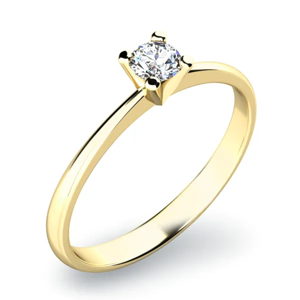 Zásnubní prsten žluté zlato 585/1000 zirkon ZP-10994-ZL-ZIR