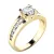 Zásnubní prsten žluté zlato 585/1000 přírodní diamant 0.80 ct G/SI ZP-10776D-ZL