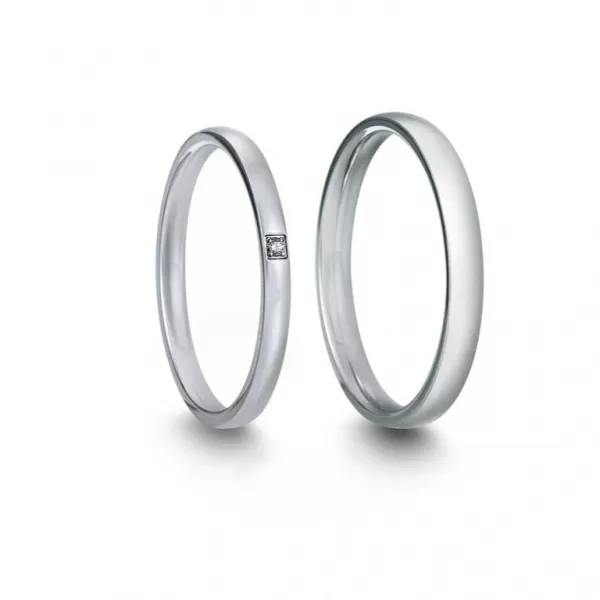 Snubní prsteny ocel zirkon SP-7046